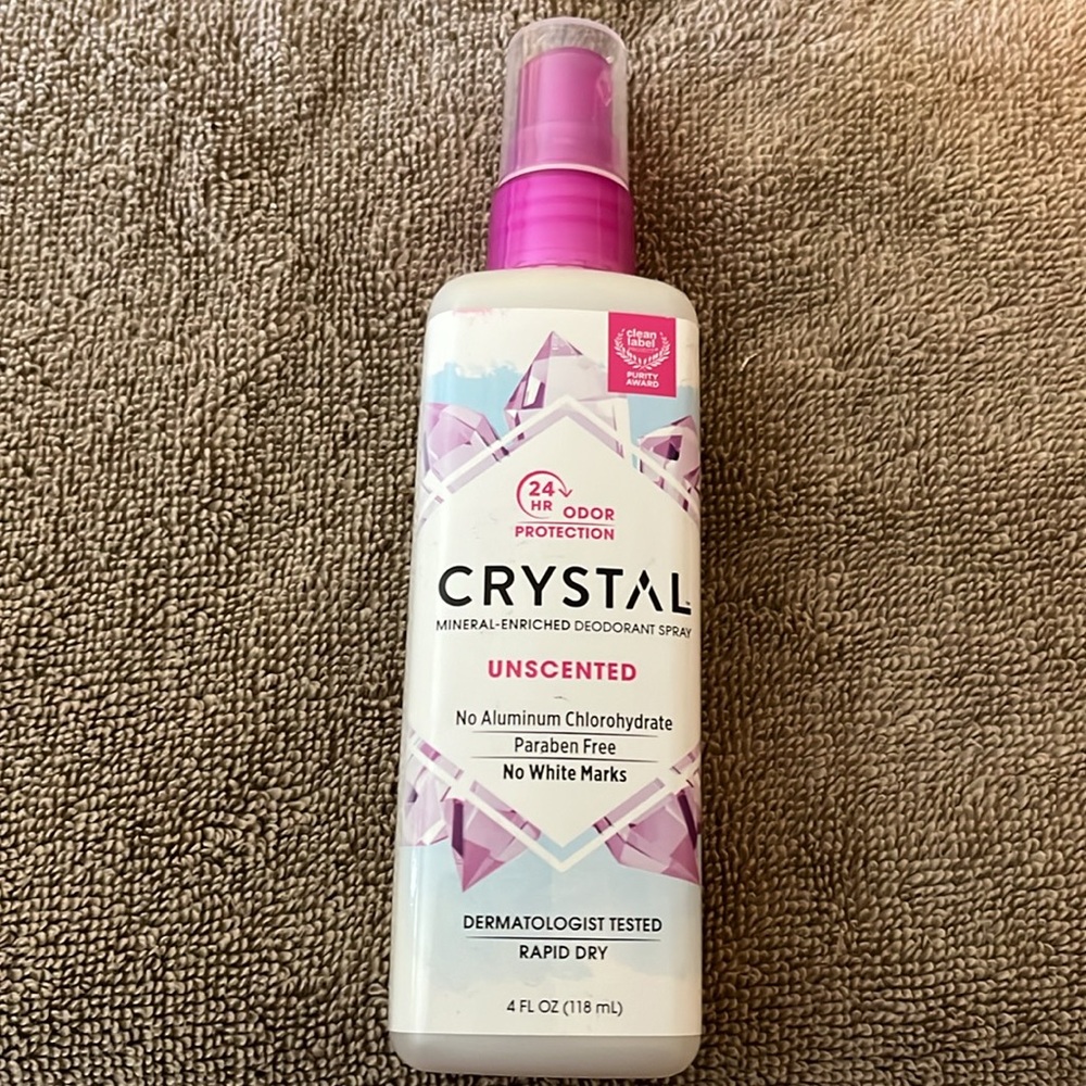 CRYSTAL mineral enriched deodorant spray 4oz rapid dry paraben free clear color - Picture 2 of 5